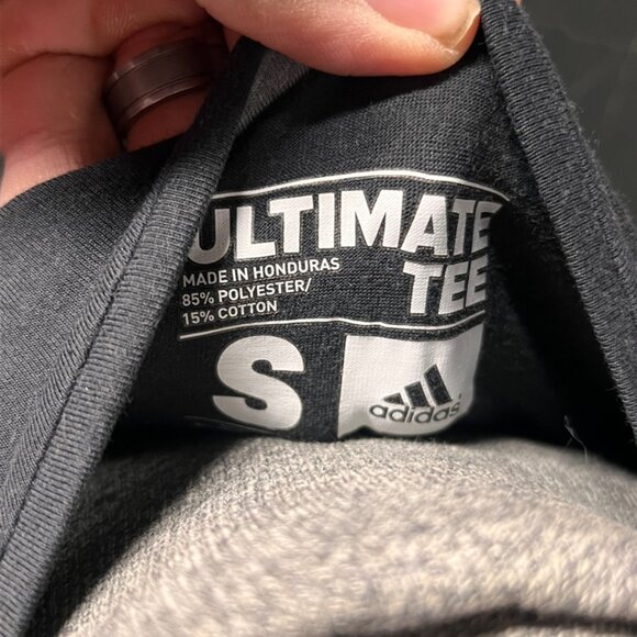 Adidas Ultimate Tee Women Small‎ Solid Black Climalite Fitted Short Sleeve Shirt - Picture 7 of 7